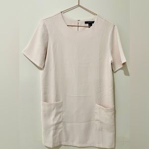 Forever 21 Off-White T-Shirt Dress with Pockets